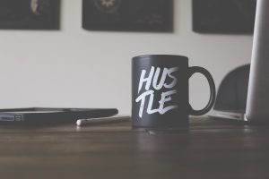 "Hustle" mug
