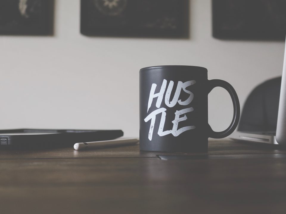 "Hustle" mug